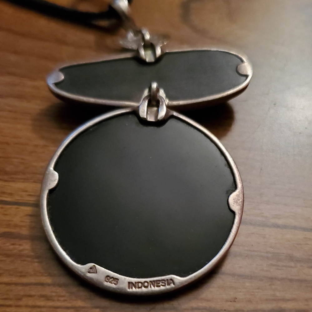Retired Silpada 925 black ebony wood & resin necklace - Picture 7 of 8